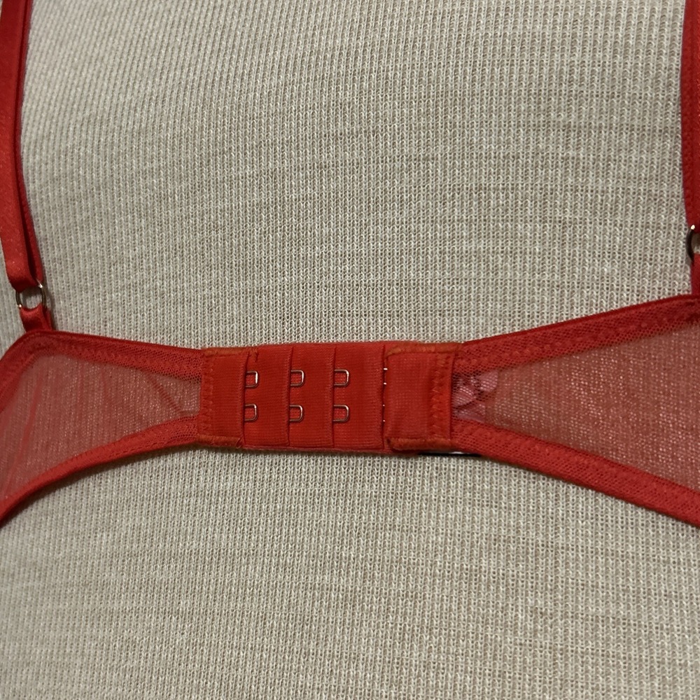 Victoria's Secret Very Sexy Wicked Unlined Floral Embroidery Red Medium - Picture 9 of 12